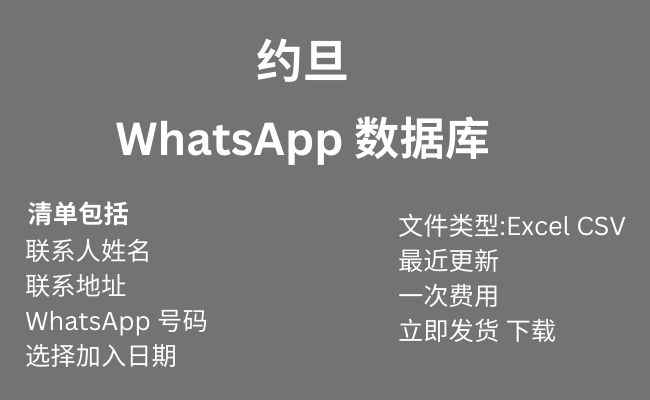 约旦Whatsapp 数据库