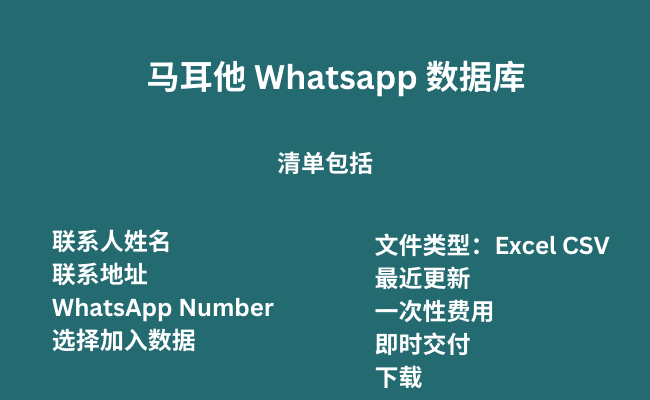 马耳他 Whatsapp 数据库